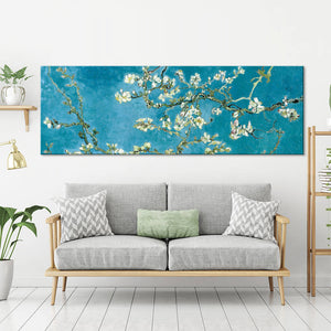 Dutch Painter Van Gogh's Blooming Almond Tree Posters Print Wall Art Canvas Painting Famou Painting Decorative Picture for Room - SallyHomey Life's Beautiful