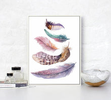 Load image into Gallery viewer, Nordic Art Watercolor Feather Minimalist Canvas Poster Painting Wall Picture Modern Home Living Room Decoration - SallyHomey Life&#39;s Beautiful
