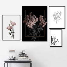 Load image into Gallery viewer, Pink Rose Man Woman Abstract Curve Quotes Wall Art Canvas Painting Nordic Posters And Prints Wall Pictures For Living Room Decor - SallyHomey Life&#39;s Beautiful