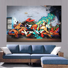 Load image into Gallery viewer, Modern Graffiti-art Canvas Painting on Wall Abstract Cartoon Family Photos Poster Wall Picture For Living Room Home Decor Gift - SallyHomey Life&#39;s Beautiful