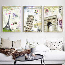 Load image into Gallery viewer, Modern Graffiti Posters and Prints Wall Art Canvas Painting Famous Buildings Postcard Pictures for Living Room Wall Home Decor - SallyHomey Life&#39;s Beautiful