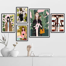 Load image into Gallery viewer, Abstract Fashion Girl Vintage Poster Wall Art Canvas Painting Nordic Posters And Prints Wall Pictures For Living Room Decor - SallyHomey Life&#39;s Beautiful