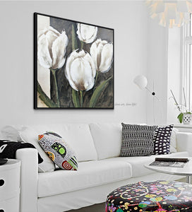 Handmade  flower oil painting wall pictures for living room laminas de cuadros pared decorativas cuadros decoracion dormitorio - SallyHomey Life's Beautiful