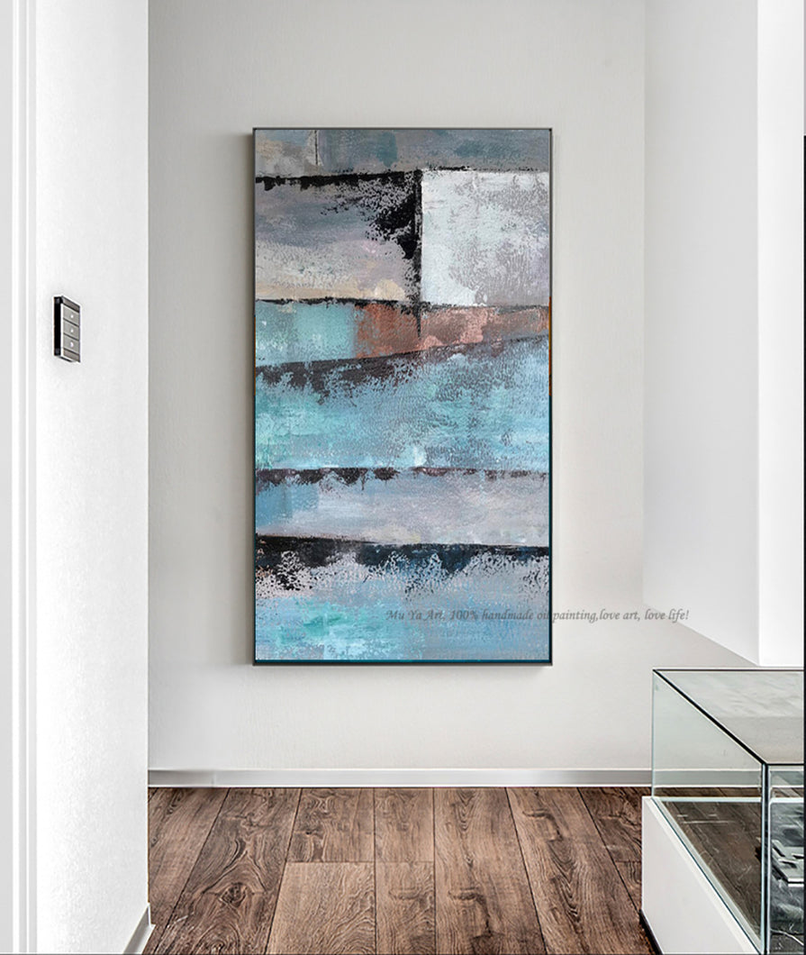 Modern Oil painting abstract vertical cuadros decoracion salon laminas de cuadros pared decorativas large one piece painting - SallyHomey Life's Beautiful