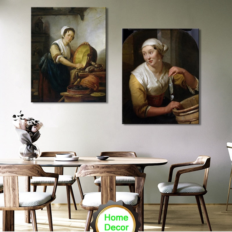 Netherlands Classic Laborer Portrait Oil Painting Posters and Prints Wall Art Canvas Pianting Picture for Living Room Home Decor - SallyHomey Life's Beautiful