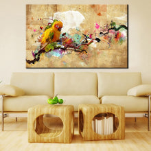 Load image into Gallery viewer, Modern Abstract ColorfuL Parrot Bird Oil Canvas Painting on Canvas Print Poster Wall Picture for Living Room Home Decor Gift - SallyHomey Life&#39;s Beautiful