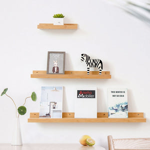 Wall Mounted Floating Display Shelves Wood Wall Storage Shelves for Bedroom Living Room Bathroom Kitchen Office Home Decorative