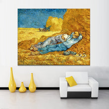 Load image into Gallery viewer, Famous Painting Decorative Posters and Prints Wall Art Canvas Painting Van Gogh&#39;s The Siesta Wall Pictures for Living Room Decor - SallyHomey Life&#39;s Beautiful