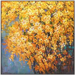100% Hand Painted Flowers Trees Art Oil Painting On Canvas Wall Art Wall Adornment Pictures Painting For Living Room Home Decor