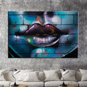 Modern Wall Graffiti Art Canvas Painting Sexy Lip of Women Digital Print Poster Wall Art Picture For Living Room Home Decor Gift - SallyHomey Life's Beautiful