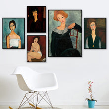 Load image into Gallery viewer, Vintage Sexy Girl Oil Painting Abstract Wall Art Canvas Painting Nordic Posters And Prints Wall Pictures For Living Room Decor - SallyHomey Life&#39;s Beautiful