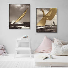 Load image into Gallery viewer, Sea-Sailing Pictures for Living Room Decor No Frame - SallyHomey Life&#39;s Beautiful