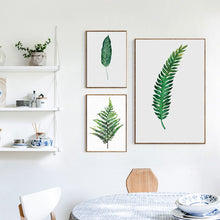 Load image into Gallery viewer, Watercolor Plant Leaves Poster Print Landscape Wall Art Canvas Painting Picture for Living Room Home Decoration Green Gift - SallyHomey Life&#39;s Beautiful