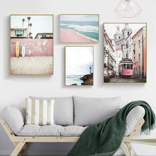 Load image into Gallery viewer, Landscape Canvas Poster Nordic Decoration Bus Ocean Beach Wall Art Print Painting Decorative Picture Scandinavian Home Decor - SallyHomey Life&#39;s Beautiful