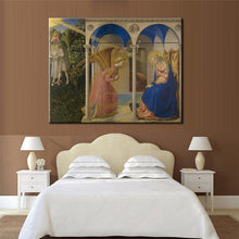 Load image into Gallery viewer, European Renaissance Period Oil Painting Angelico Fra The Annunciation Digital Printed Canvas Painting Wall Art Picture Decor - SallyHomey Life&#39;s Beautiful