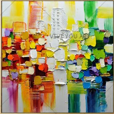 100% Handmade Canvas Oil Paintings Modern Abstract Palette Knife Oil Painting On Canvas Wall Picture For Living Room Home Decor - SallyHomey Life's Beautiful