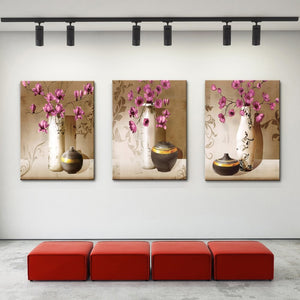 Abstract Still Life Posters and Prints Wall Art Canvas Painting Flowers and Vase Pictures for Living Room Wall Decor No Frame - SallyHomey Life's Beautiful