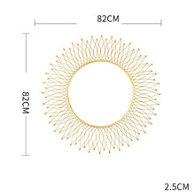 Load image into Gallery viewer, European Wrought Iron Sun Flower Wall Hanging Decorative Mirror Wall Crafts Decoration Home Livingroom Background Mural R2105 (Multi) - SallyHomey Life&#39;s Beautiful