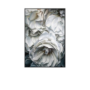 100% Hand Painted Super Realism White Flowers Petals Art Oil Painting On Canvas Wall Art Wall Painting For Live Room Home Decor