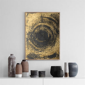 Nordic Canvas Painting Round Lines Color Gradient Level Imagination Abstract Dark Universe Pictures Wall Art Posters Home Decor - SallyHomey Life's Beautiful