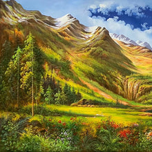 Load image into Gallery viewer, 100% Hand Painted Realistic Mountain Art Oil Painting On Canvas Wall Art Frameless Picture Decoration For Live Room Home Decor