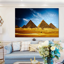 Load image into Gallery viewer, Modern Landscape Posters and Prints Wall Art Canvas Painting Egyptian Pyramid Desert Landscape Pictures for Living Room Decor - SallyHomey Life&#39;s Beautiful