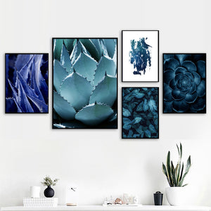 Succulent Plants Agave Leaf Lotus Wall Art Canvas Painting Nordic Posters And Prints Wall Pictures For Living Room Bedroom Decor - SallyHomey Life's Beautiful