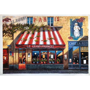100% Hand Painted Modern building Art Art Painting On Canvas Wall Art Frameless Picture Decoration For Live Room Home Decor Gift