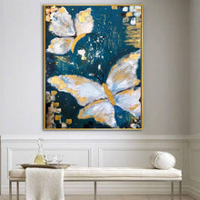 Load image into Gallery viewer, 100% Hand Painted Abstract Butterflies Art Painting On Canvas Wall Art Wall Adornment Pictures Painting For Live Room Home Decor