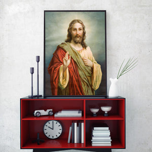 Modern Art Portrait Posters and Prints Wall Art Canvas Painting Jesus Christ Decorative Pictures for Living Room Decor No Frame - SallyHomey Life's Beautiful