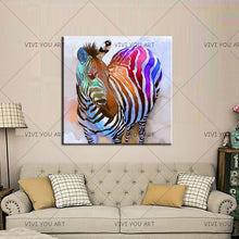 Load image into Gallery viewer, 100% Hand Painted On Canvas Animal Zebra Large Modern Wall Art Picture For Living Room Home Decoration