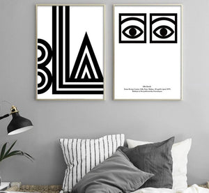 Trippy Eye Abstract Vintage Poster Prints Black White Minimalist Wall Art Canvas Painting Picture Nordic Decoration Home Decor - SallyHomey Life's Beautiful