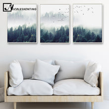 Load image into Gallery viewer, Nordic Decoration Forest Lanscape Wall Art Canvas Poster and Print Canvas Painting Decorative Picture for Living Room Home Decor - SallyHomey Life&#39;s Beautiful