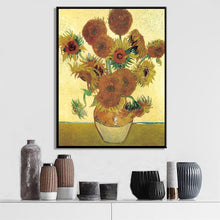 Load image into Gallery viewer, Netherlands Famous Painter Van Gogh Sunflower Oil Painting Poster Wall Art Canvas Pictures for Living Room Home Decor Frameless - SallyHomey Life&#39;s Beautiful