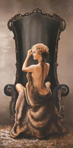 Canvas Prints Wall Art - Classical Oil Painting Print on Canvas The Nude Beauty in the Chair Poster for Living Room Home Decor - SallyHomey Life's Beautiful