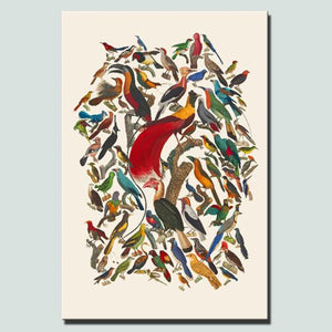 Modern Wall Art Birds Paying Homage to The Phoenix Painting on Wall Canvas Pictures Home Decor For Living Room Gift Frameless - SallyHomey Life's Beautiful