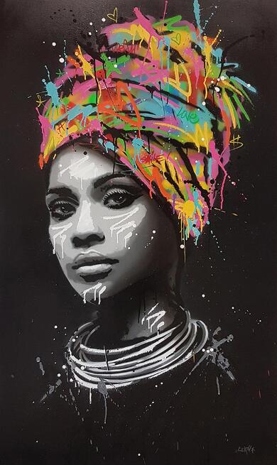 Abstract Portrait Oil Painting Posters and Prints Wall Art Canvas Painting Home Decorative African Woman Picture for Living Room - SallyHomey Life's Beautiful