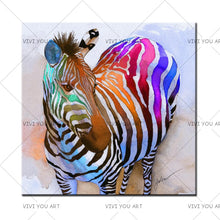 Load image into Gallery viewer, 100% Hand Painted On Canvas Animal Zebra Large Modern Wall Art Picture For Living Room Home Decoration