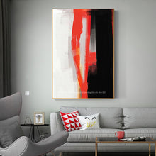 Load image into Gallery viewer, Office painting Abstract Wall Art canvas oil painting  black and white red oil on canvas decorative pictures for home decoration - SallyHomey Life&#39;s Beautiful