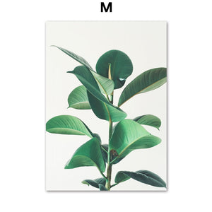 Tropical Cactus Monstera Aloe Leaf Wall Art Canvas Painting Nordic Posters And Prints Plant Wall Pictures For Living Room Decor - SallyHomey Life's Beautiful