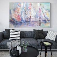Load image into Gallery viewer, Modern Abstract Art Posters and Prints Wall Art Canvas Painting Watercolor Sailboat Decorative Pictures for Living Room No Frame - SallyHomey Life&#39;s Beautiful