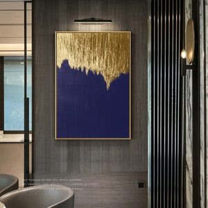 100% Hand painted Modern golden Art Oil Painting On Canvas Wall Art Wall Adornment pictures Painting For Living Room Home Decor