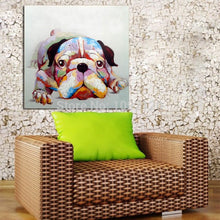 Load image into Gallery viewer, 100% Hand Painted Dog Oil Painting On Canvas Handpainted Lovely Animal Paintings For Living Room Home Decorations
