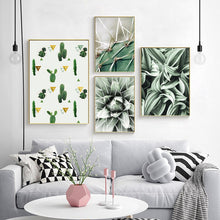 Load image into Gallery viewer, Modern Posters And Prints Wall Art Canvas Painting Green Plant Cacyus Pictures for Living Room Nordic Wall Decoration Frameless - SallyHomey Life&#39;s Beautiful