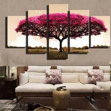 Load image into Gallery viewer, 5 Panel Artist Painted Red Leaves Tree Landscape Oil Painting on Canvas Handmade Abstract Wall Art Picture for room Home Decor - SallyHomey Life&#39;s Beautiful