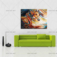 Load image into Gallery viewer, 100% Handpainted Wall Art 2018 Horse With Tears On Canvas Modern Abstract Pictures Animal Oil Paintings For Living Room Decor