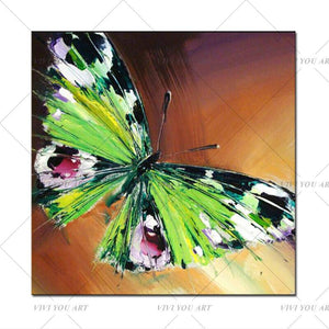 100% Handpainted Animal Wall Pictures Abstract Colorful Butterfly Art Oil Painting On Canvas Best Gift Home Decor Hang Wall Art