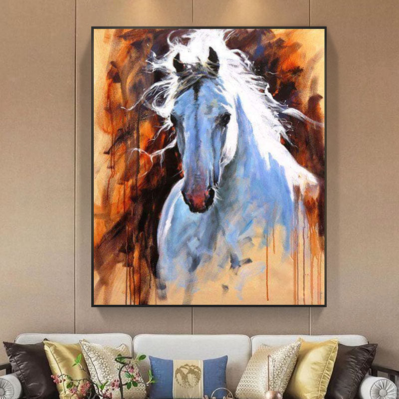 100% Hand Painted Abstract Horse'head Art Painting On Canvas Wall Art Wall Adornment Picture Painting For Living Room Home Decor
