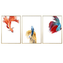 Load image into Gallery viewer, 100% Hand Painted Morden Golden Fishs Art Oil Painting On Canvas Wall Art Wall Adornment Pictures For Live Rooms Home Decoration