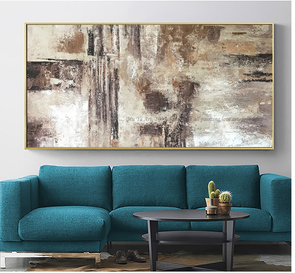Oil on canvas abstract artwork contemporary wall art  Amazing Modern Home Decor Oversize Painting for living room handmade - SallyHomey Life's Beautiful